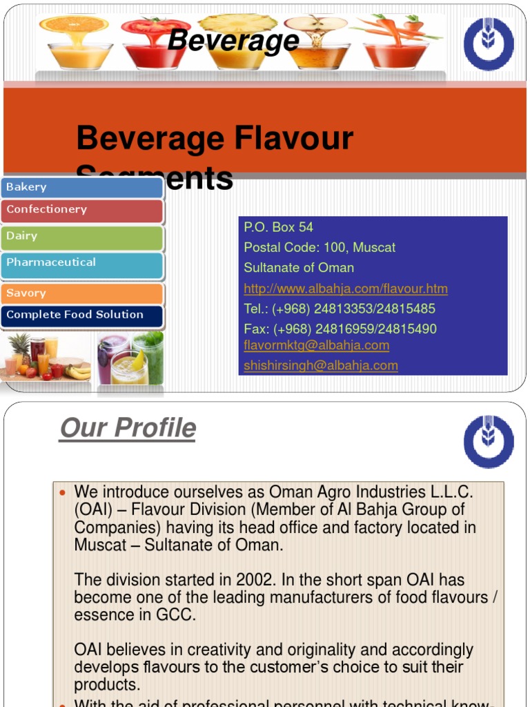 Beverage Flavor Solutions | PDF | Drink | Flavor