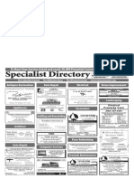 Specialist Directory: To Have Your Service Listed and Reach 30,000 Potential Customers Call 860-435-9873
