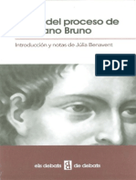 Bruno, Giordano - Actas Del Proceso de Giordano Bruno