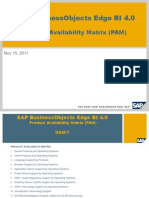 SAP BusinessObjects Edge BI 4.0 Product Availability Matrix (PAM)