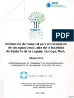 Instalación Del Humedal para El Tratamiento de Las Aguas Residuales de La Localidad de Santa Fe de La Laguna