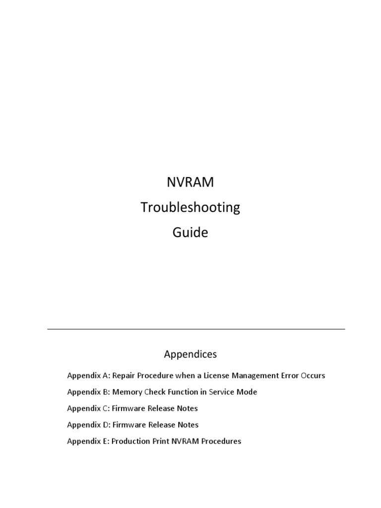 Konica Minolta NVRAM Resetting PDF Troubleshooting Computer Data