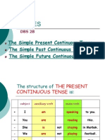 Tenses: The Simple Present Continuous Tense The Simple Past Continuous Tense The Simple Future Continuous Tense