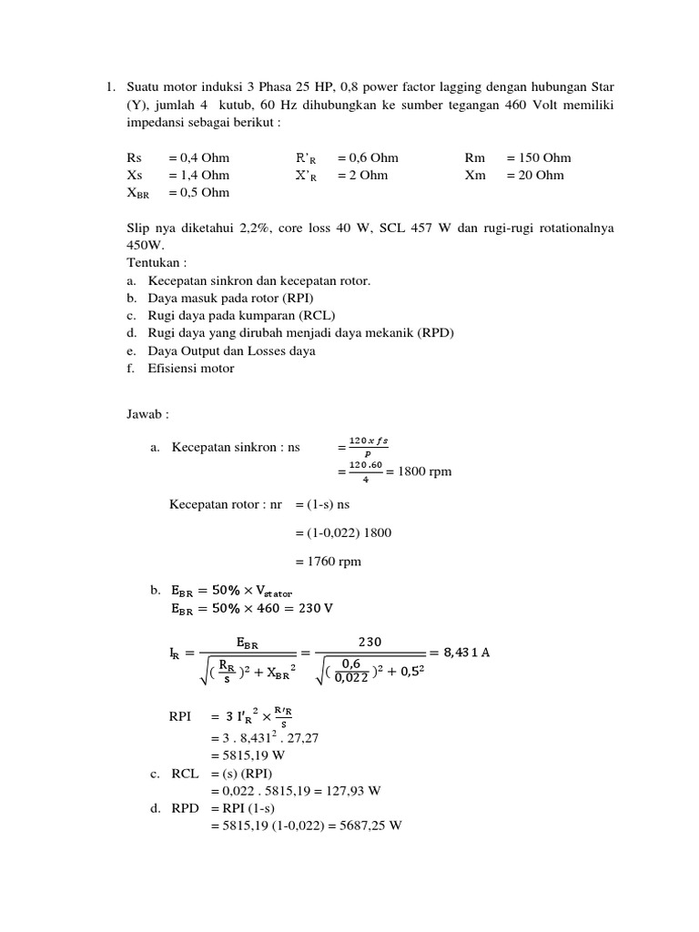 Contoh Soal Generator Sinkron 3 Fasa Contoh Soal Terbaru