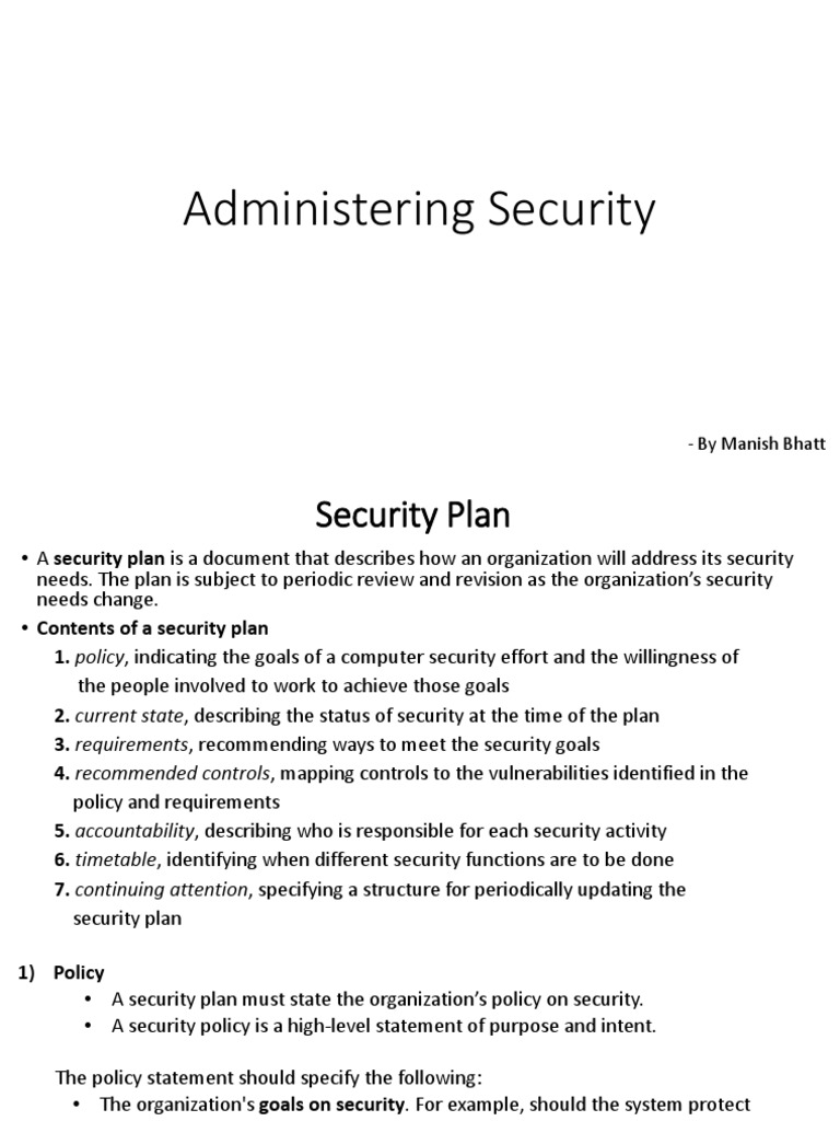 Administering Security Download Free Pdf Computer Security Security