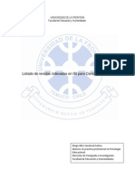 Lista de Revistas Indexadas en ISI Para Ciencias Sociales