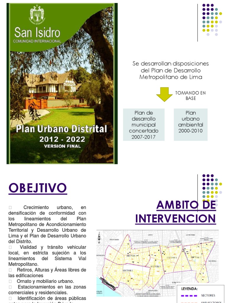 Plan Urbano Distrital San Isidro | PDF | Planificación urbana | Business
