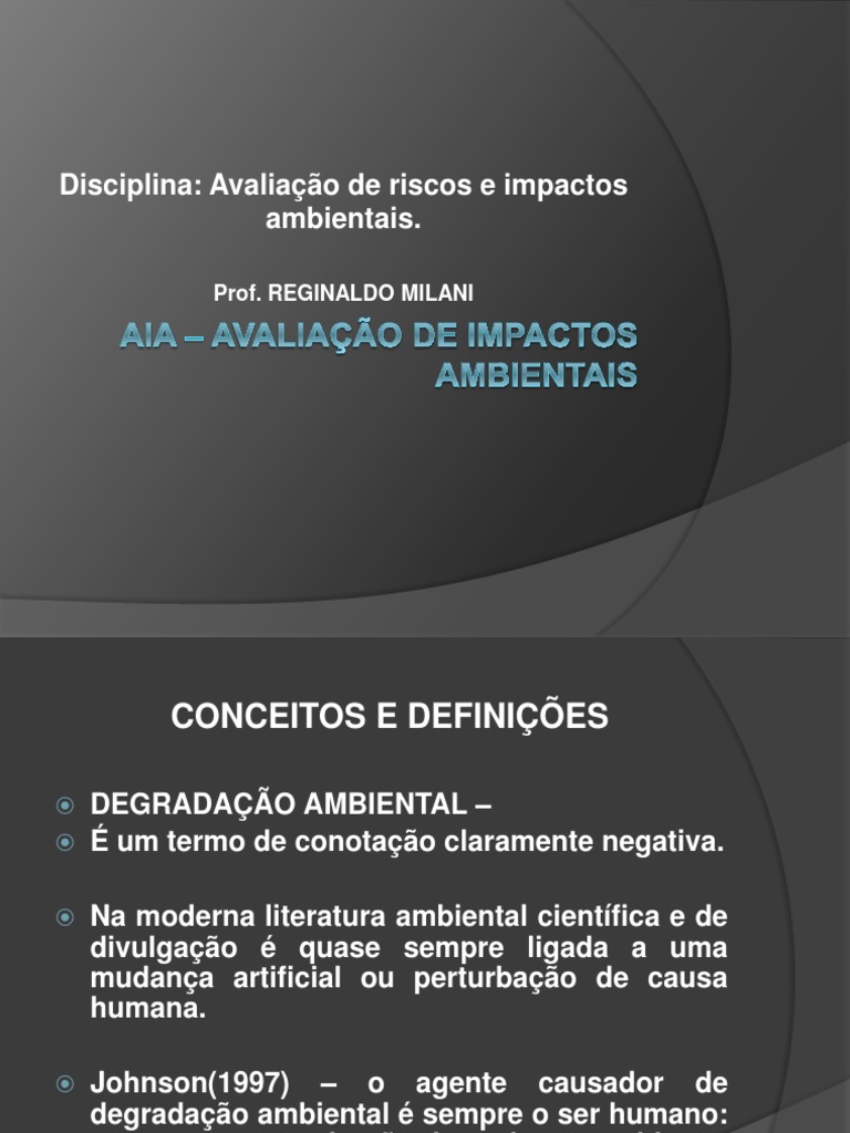 AULA 2 - Avaliação de Riscos e Impactos Ambientais | PDF | Ambiente ...