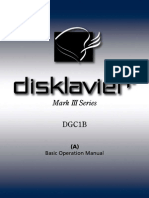Disklavier Mark III DGC1B Basic Operation Manual