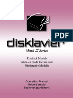 Disklavier Mark III Playback Models owner's manual (1 of 2)