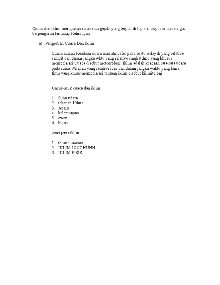 Makalah Ips Cuaca Dan Iklim