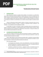 Educación de Jovenes y Adulos Historia