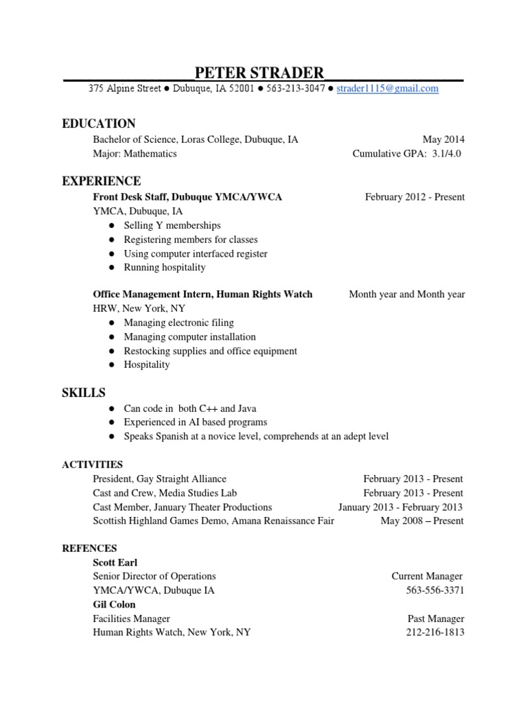 Pete Strader Resume | PDF
