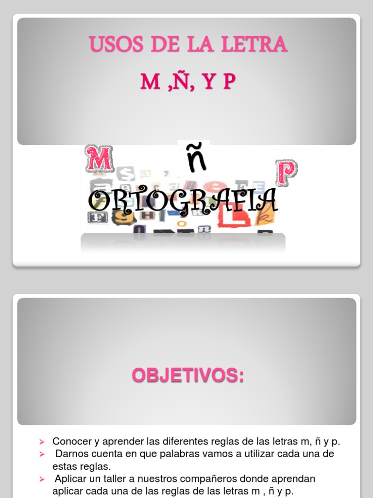 Usos De Las Letras M N Y P Los Simbolos Idiomas