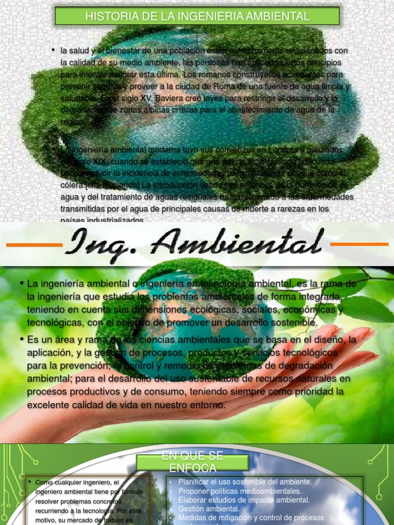 Historia de La Ingenieria Ambiental Ingeniería Ambiental Ambiente