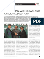 Afghanistan - Withdrawal and Regional Solution