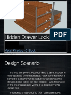 Hidden Drawer Lock Mechanism Design Folder Wheel Sheet Metal