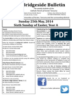 Bridgeside Bulletin: Sunday 25th May, 2014 Sixth Sunday of Easter, Year A