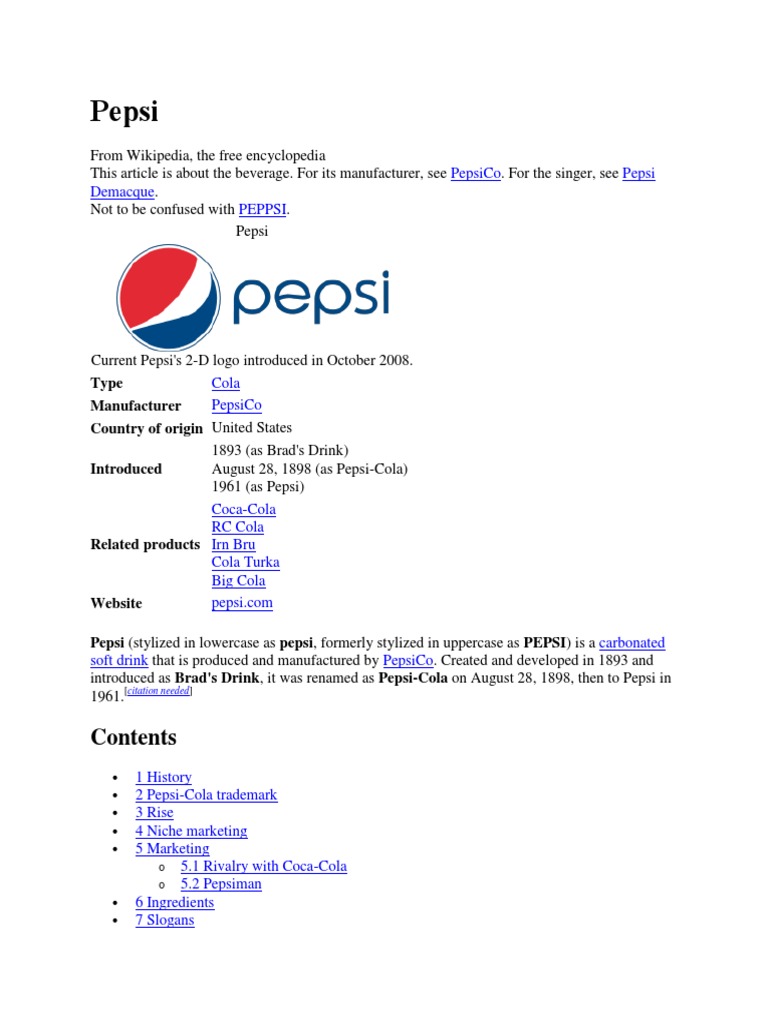 Pepsi Max, The Soda Encyclopedia Wiki