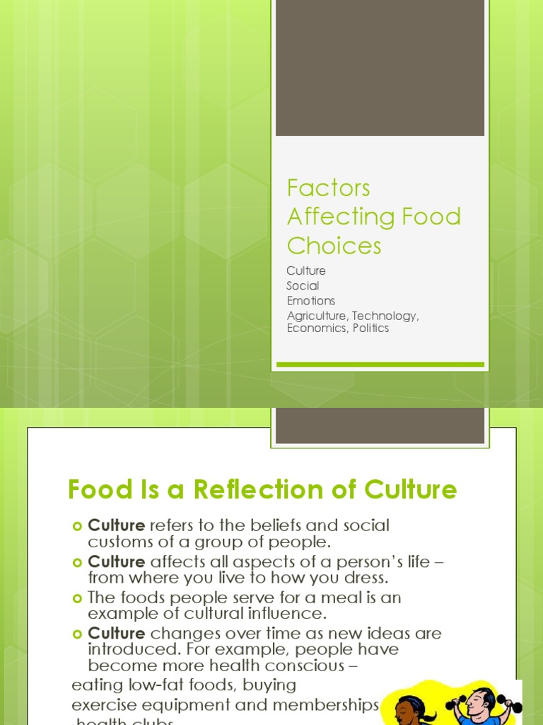 Factors Affecting Food Choices PDF Eating Foods