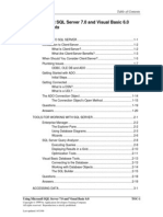 Using Microsoft SQL Server 7.0 and Visual Basic 6.0 TOC-1