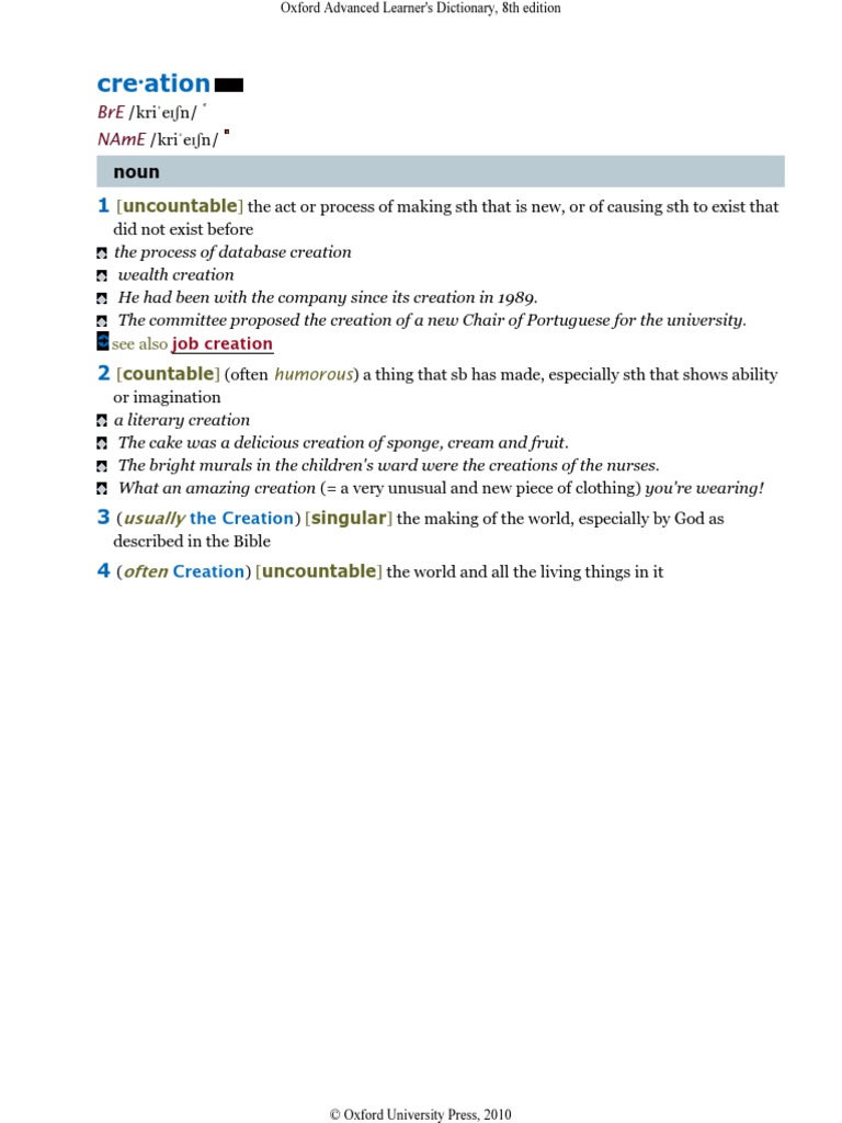 Creation | PDF