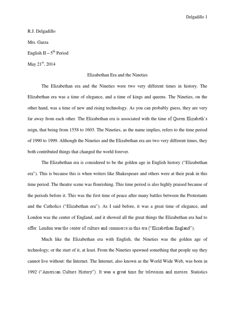 Elizabethan society essay picture