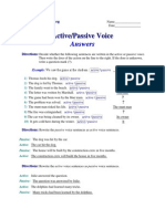 Active - Passive Voice - Answers