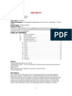 Unit Plan Factoring