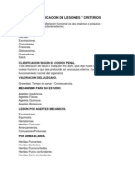 Clasificacion de Lesiones y Criterios