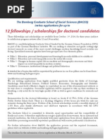 The Bamberg Graduate School of Social Sciences (BAGSS) Invites Applications For Up To