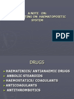 Drugs Acting On Haematopoietic System of Animals