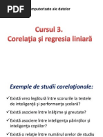 Cursul 3 Corelatia Si Regresia Liniara