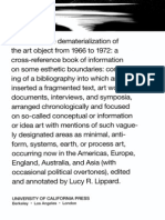 Lucy Lippard, Dematerizalization of the Art Object