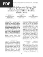 Physical Media Dependent Sublayer With Effective Randomization For Welch Spectrum Shaping of Fixed Broadband Wireless Acess