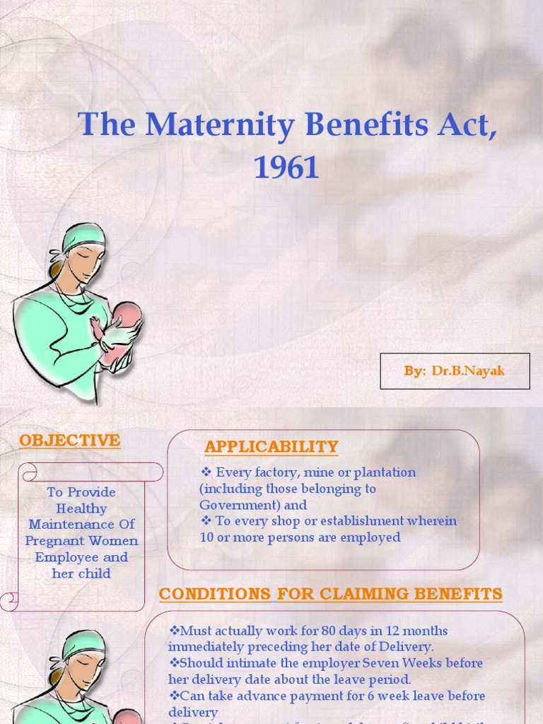 case study on maternity benefit act 1961 pdf