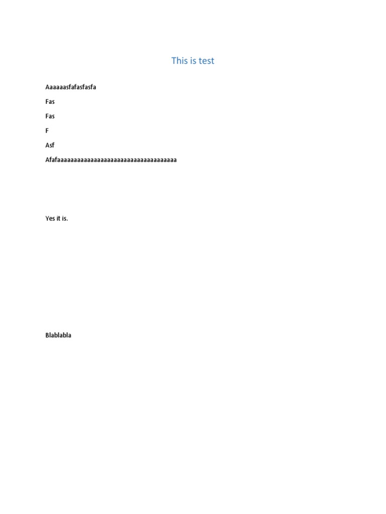 This Is Test: Aaaaaasfafasfasfa Fas Fas F Asf Aaaaaaaa | PDF