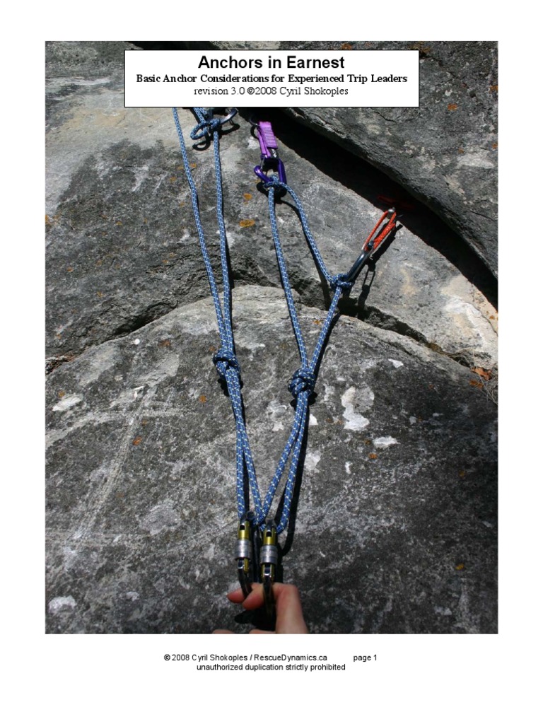 Anchors in Earnest | PDF | Knot | Rope