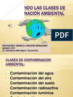 Clases de Contaminación Ambiental