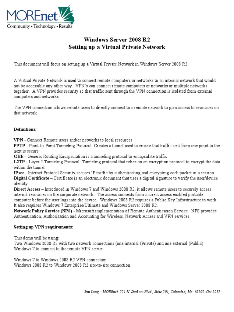 VPN Setup Guide for IT Professionals | PDF | Virtual Private Network ...