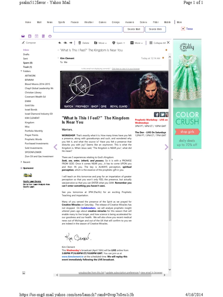 The Kingdom Is Near | PDF | Online Services | World Wide Web