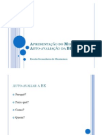 Apresentação do Modelo de Auto-avaliação da BE [Modo de Compatibilidade]