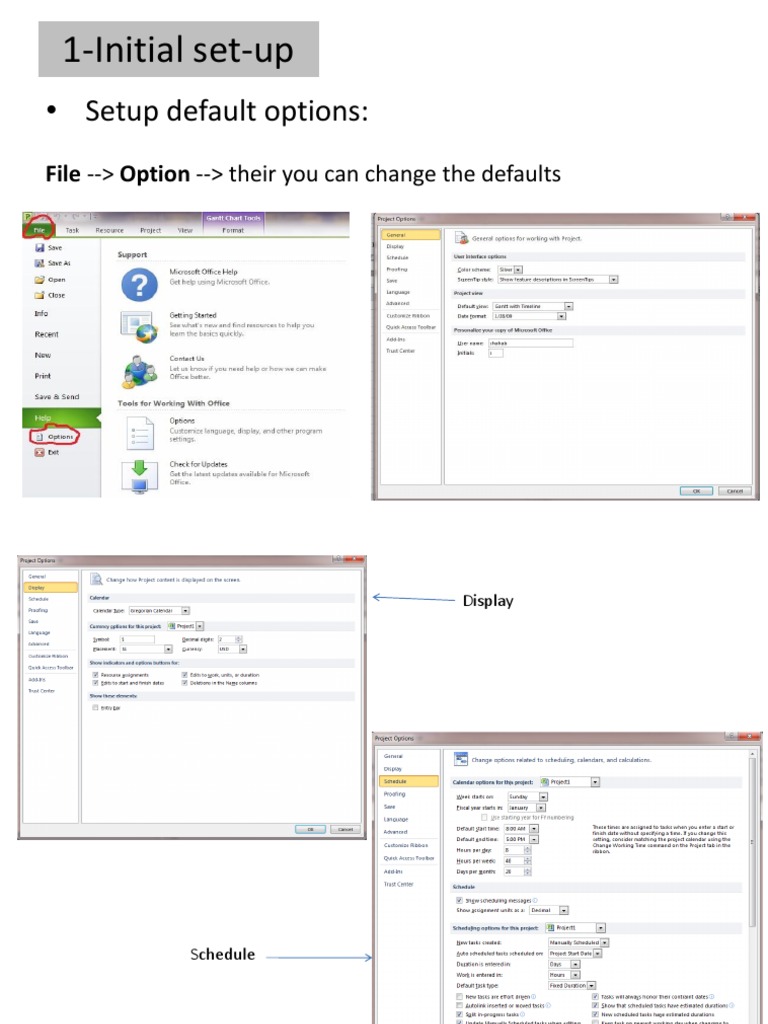 Project Setup & Scheduling Guide | PDF