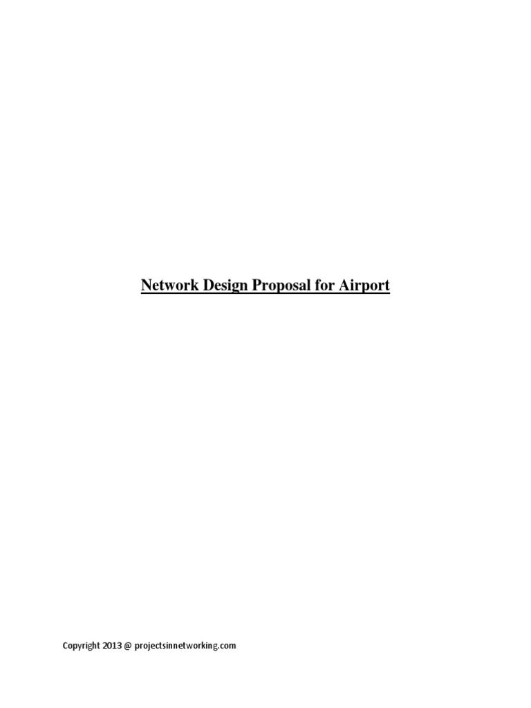 Network Design Proposal For Airport | PDF | Ip Address | Computer Network