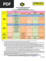 Kalendar Peperiksaan STPM 2015