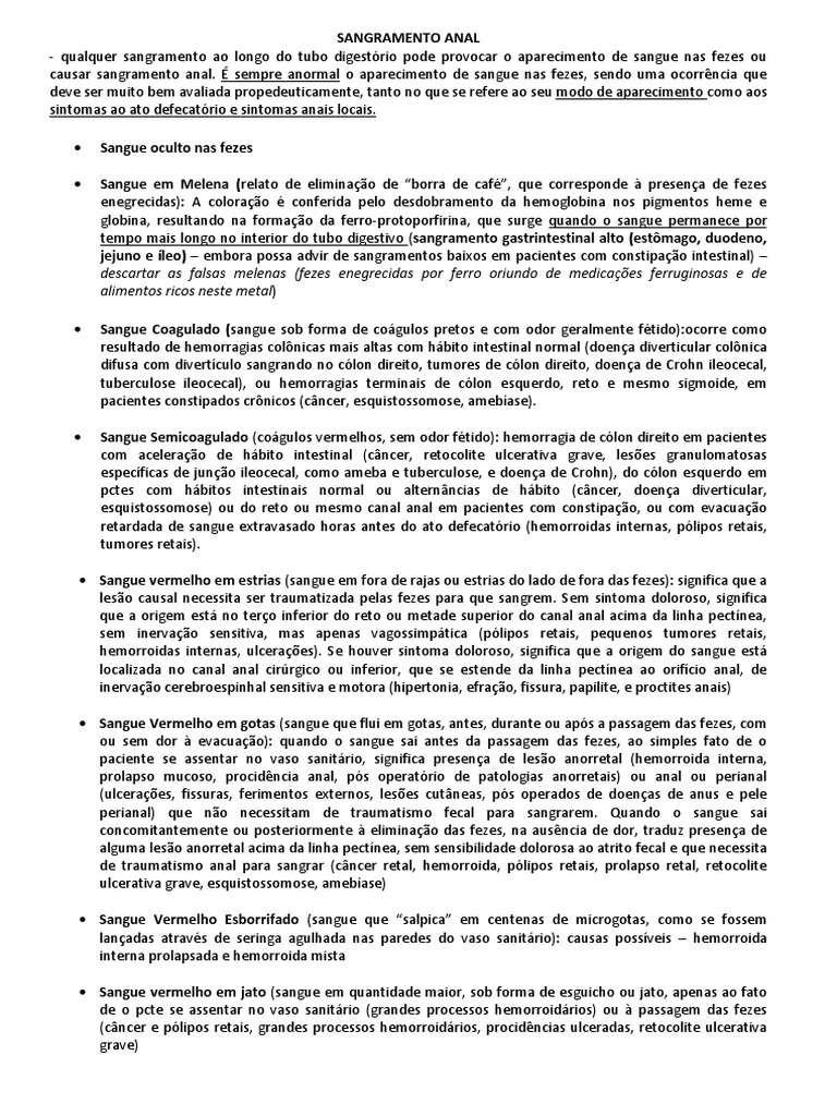 Exame Proctológico Pdf Hemorroida Sexo Anal