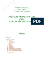 Perfiles Profesionales Para Educacion Secundaria (2000)