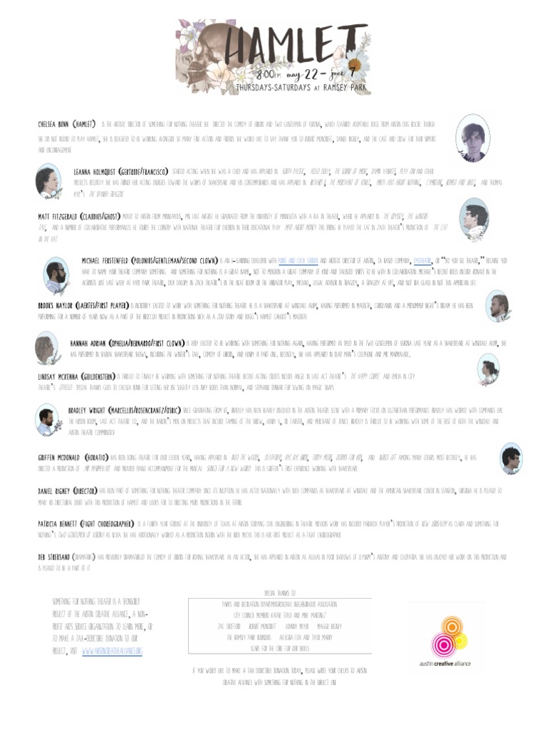 Hamlet Program | PDF | Hamlet | Theatre