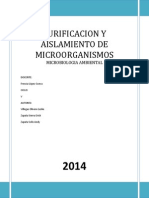 Purificacion y Aislamiento de Microorganismos