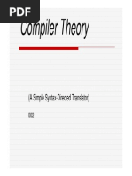 Compiler Theory: (A Simple Syntax-Directed Translator)